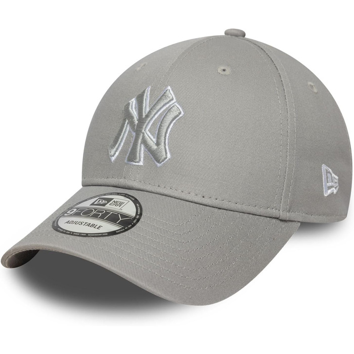 Кепка New Era 9Forty Strap Cap з вишитим логотипом New York Yankees (сіра)
