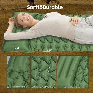 Саморозгортальний килимок для кемпінгу TVWVT, ультралегкий, з ножною помпою