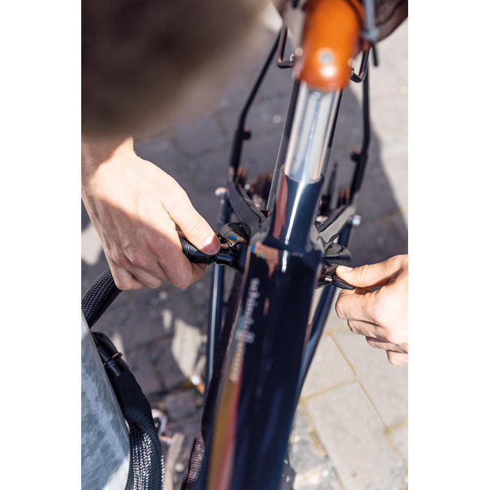 Замок-ланцюг для велосипеда ABUS IvyTex Adaptor Chain 6KS, 6 мм, 85 см, вологостійкий чохол, сірий (Crossing Grey)