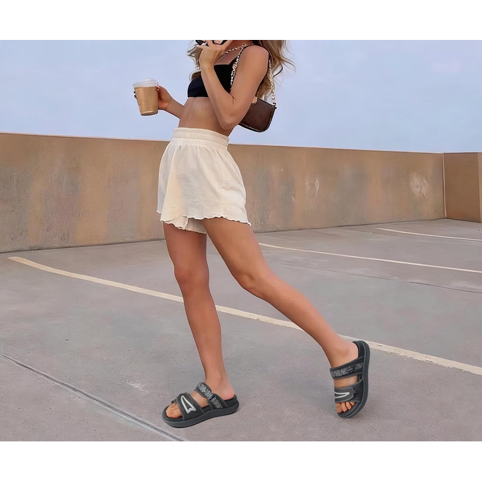 Спортивні сандалі KuaiLu жіночі з м'якою устілкою, ортопедичні для підтримки підошви, літні відкриті босоніжки для активного відпочинку та прогулянок (Сірі, 39 EU)