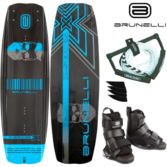 Вейкборд Brunelli Carbon 138 см з кріпленнями XL (43-47)