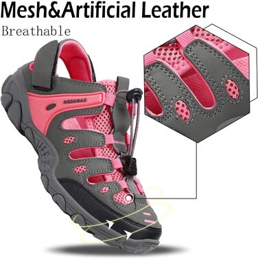 Зручні літні сандалії для чоловіків та жінок Saguaro для активного відпочинку, туризму та трекінгу (42 EU, Рожевий)