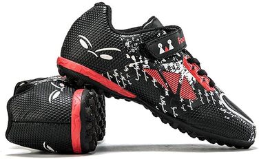 Дитячі футбольні бутси Unisex, легкі, неслизькі, для тренувань, для штучного газону, розмір 28-39 (38 EU), червоні