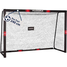 Велике футбольне ворота HUDORA Pro Tect 240x160 см з сіткою та захистом, для дітей і дорослих, піна, для вулиці