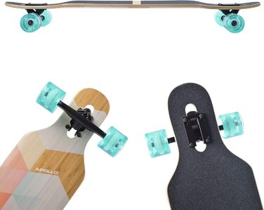 Longboard Apollo Nauro: Комплект для фрірайду, круїзингу та скейтбордингу з високошвидкісними підшипниками ABEC