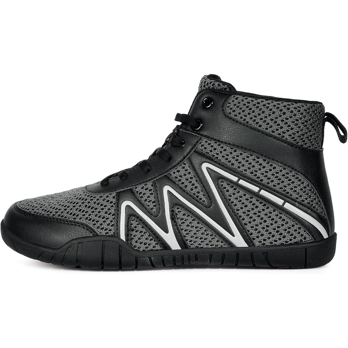 Чоловічі борцівки, боксівські туфлі, фітнес-кросівки, підошва Zero-Drop, синьо-зелені (46 EU, широкі, темно-сірі)