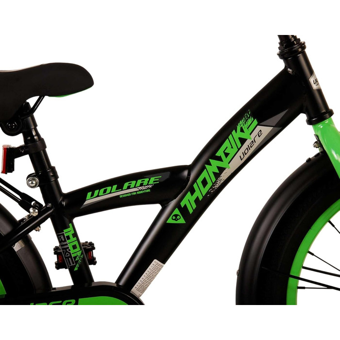 Дитячий велосипед Volare Thombike 18 дюймів для хлопчиків, чорний/зелений