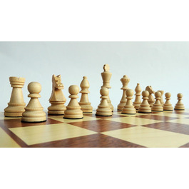 Преміум шаховий набір Großartig Tournament No.6, шахи Staunton 54 см, махагоні та клен, дерев'яна шахівниця, для турнірів і домашнього використання