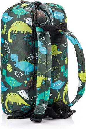 Дитячий спальний мішок Meteor Premium з рюкзаком, Ultralight, для кемпінгу та подорожей, Dino