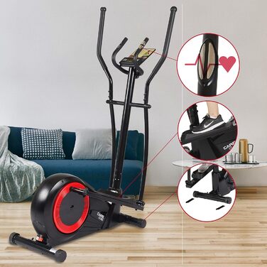 Еліптичний тренажер Care Fitness CE-665 з моторизованим регулюванням опору - 21 програма тренувань, 20 кг маховик, 24 рівні опору