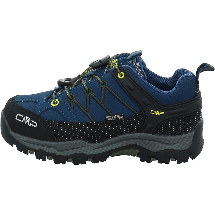 Дитячі трекінгові черевики CMP Rigel Low WP, унісекс, блакитно-жовті, 33 EU