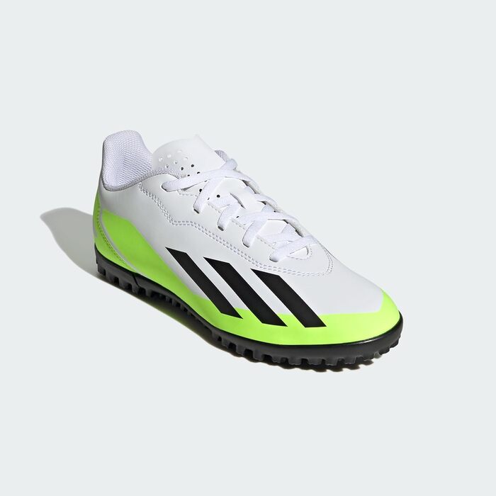 Дитячі футбольні бутси adidas X Crazyfast.4 Turf (38 2/3 EU) Cloud White/Core Black/Lucid Lemon