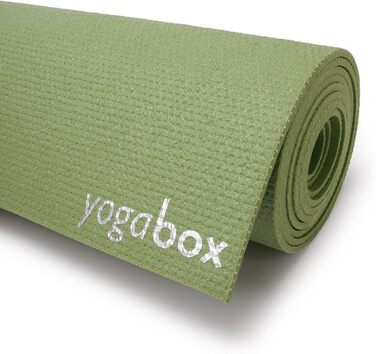 Yogabox Studio Premium килимок для йоги 200x60x3 мм (оливковий) - Німеччина, OEKO-TEX 100, для фітнесу, пілатесу