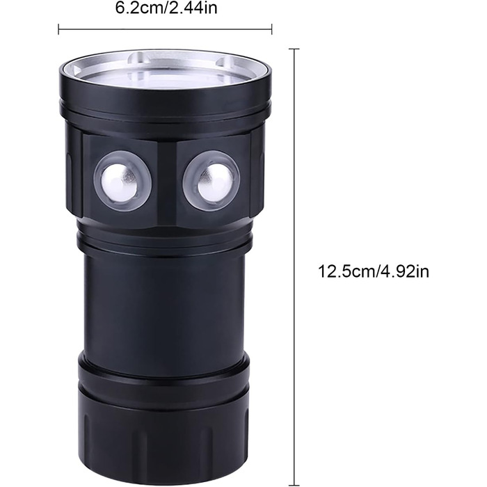 Підводна LED-ліхтарик Tyenaza 18000 люмен, IPX8, 500 м, 7 режимів, 120°