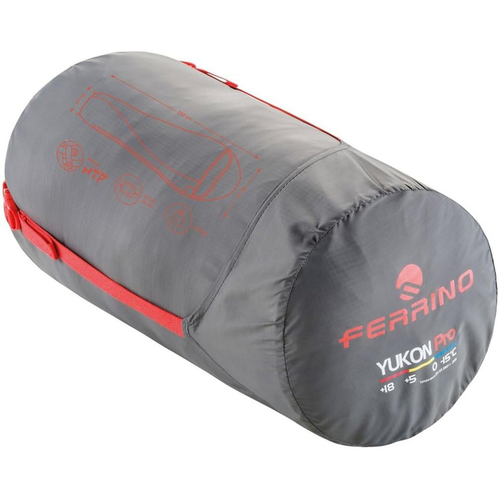 Спальний мішок Ferrino Yukon Pro S червоний