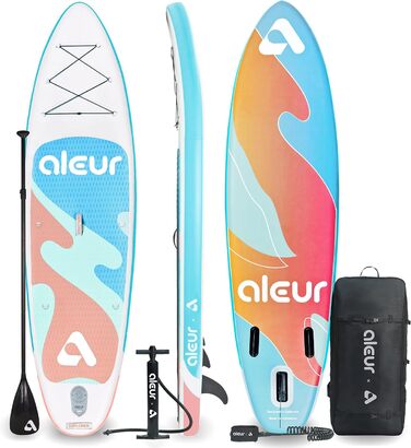Надувна SUP-дошка Explorer 2020, комплект із рюкзаком, антиковзке покриття, весло, насос, повідок, універсальна, стильна, портативна, пастель