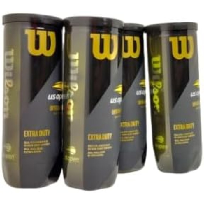 Тенісні м'ячі Wilson US Open X Duty, жовті, 4×3 шт.