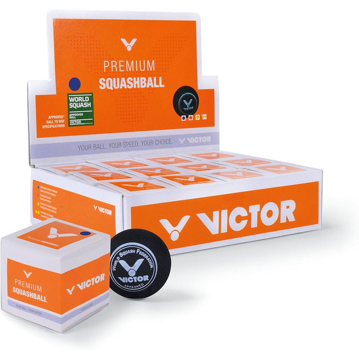 М'яч для сквошу VICTOR 12 шт., синій, професійний