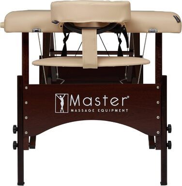 Масажний стіл Master Massage Argo 71 см, складаний, портативний, з ніжками з горіхового дерева, для терапії та краси, у комплекті з сумкою