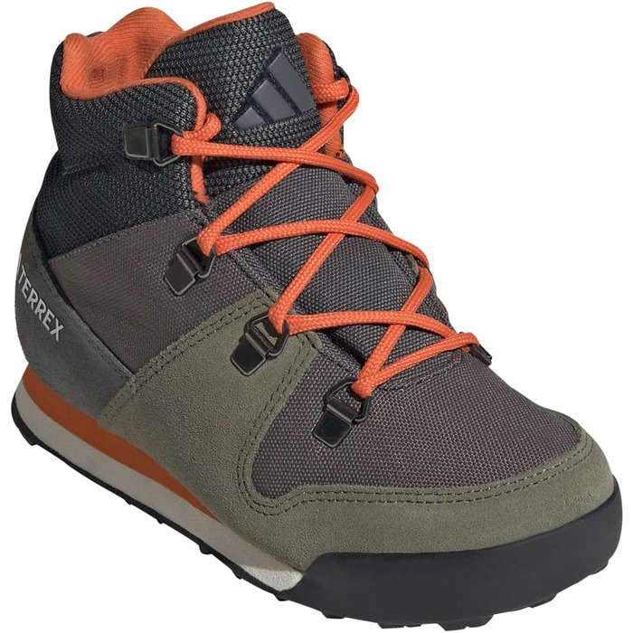 Зимові черевики adidas Terrex Snowpitch Cold.rdy для жінок та чоловіків (31 EU, Olive Strata Wonder White Orange)