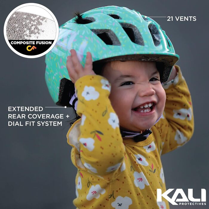 Дитячий велосипедний шолом Kali Chakra Unisex, розмір 46-48, м'ята, захист для дітей