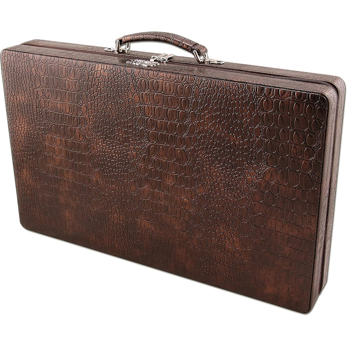 Набір для гри в бейсбол (табла), середній, для подорожей, Tric Trac, штучна шкіра, 44 x 27 см, білий, чорний, коричневий, світло-коричневий