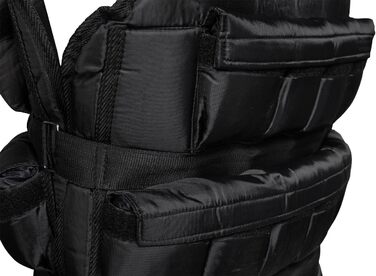 Універсальна обтяжувальна жилетка VirtuFit Pro, регульована вага 10-30 кг, чорна