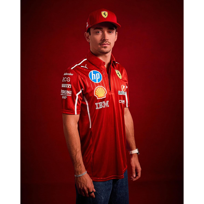 Кепка PUMA Scuderia Ferrari F1 2025 Charles Leclerc - червона, універсальний розмір