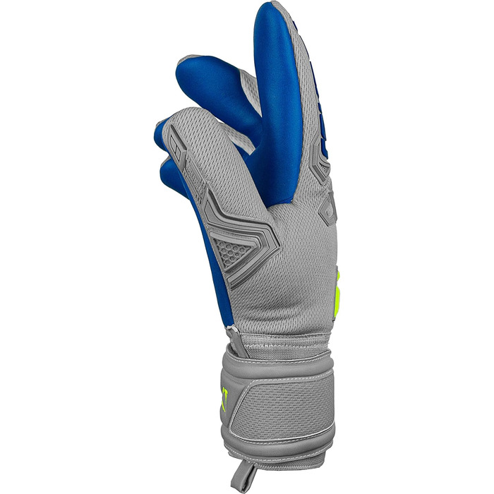 Воротарські рукавички Reusch Attrakt Freegel для дорослих, внутрішній шов, покриття Grip Silver, для всіх типів полів, сірі/жовті