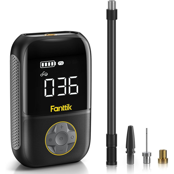 Електричний насос-компресор Fanttik X8 Mini, 150 PSI, портативний, з LCD-екраном, для авто, велосипедів, мотоциклів та м'ячів