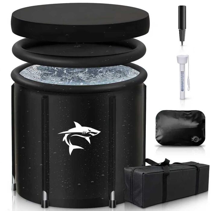 Кріованна для льодяних купань XL (80 см) з системою охолодження, 8 сталевими стійками, термозахистом та сумкою — повний комплект