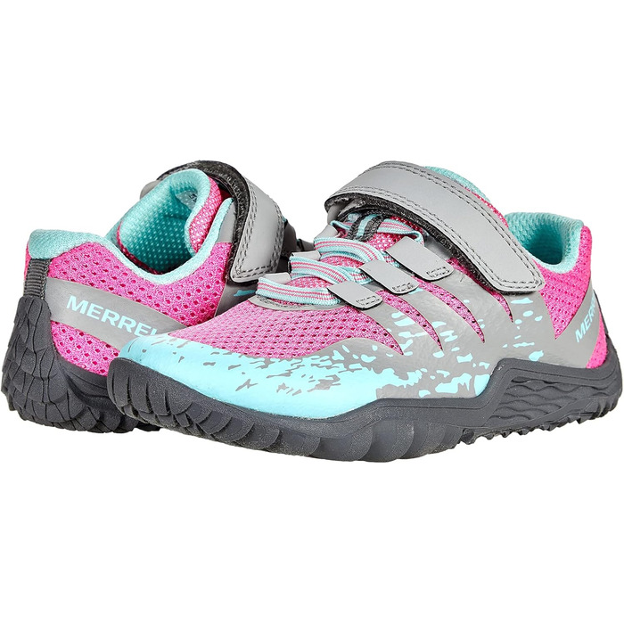 Кросівки Merrell Trail Glove 5 A/C для дітей та дорослих, сірі з рожевим та блакитним, 38 EU