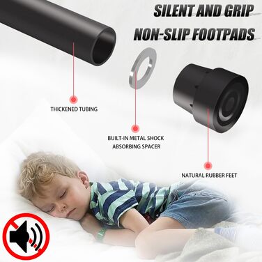 Трамплін для фітнесу 112 см, міні-трамплін для дому, рожевий, регульована ручка, вантажопідйомність до 150 кг