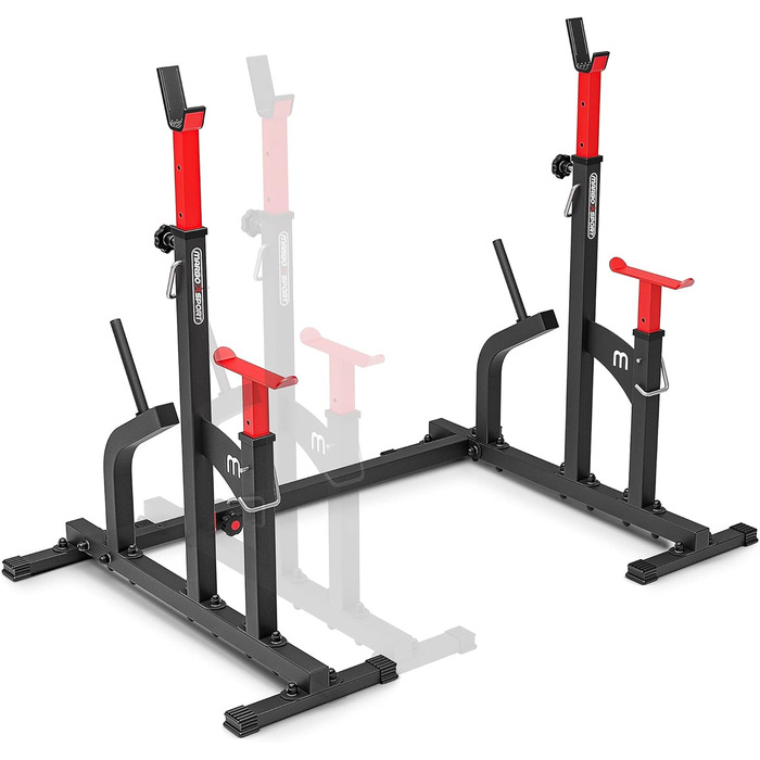 Стійка для штанги Marbo Sport MS-S104, регульована, багатофункціональна, з фіксацією, для спортзалу, дві варіації