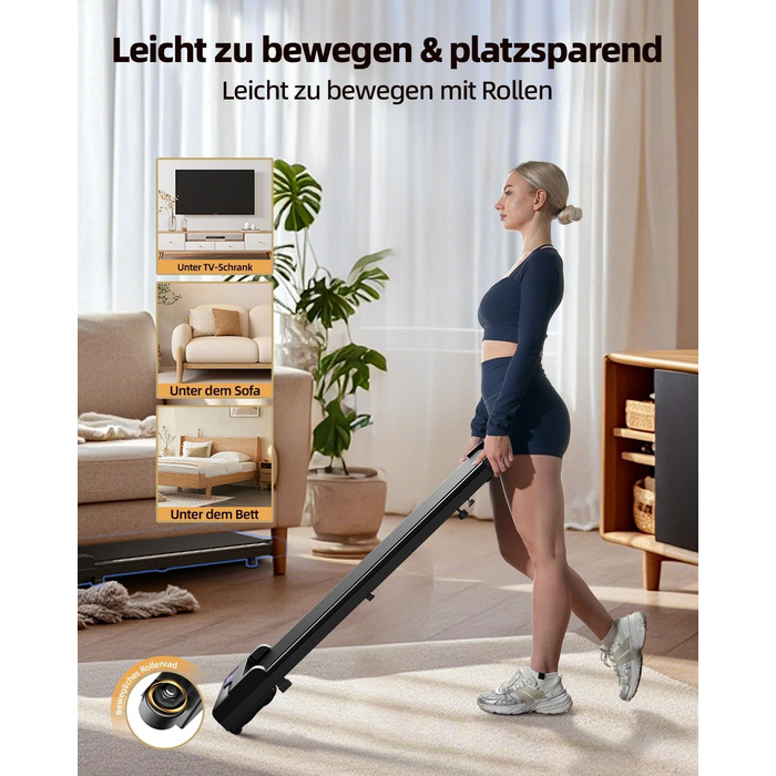 Walking Pad: Компактний електричний біговий тренажер для дому та офісу. Тиха та портативна міні-доріжка для ходьби. Walking Pad