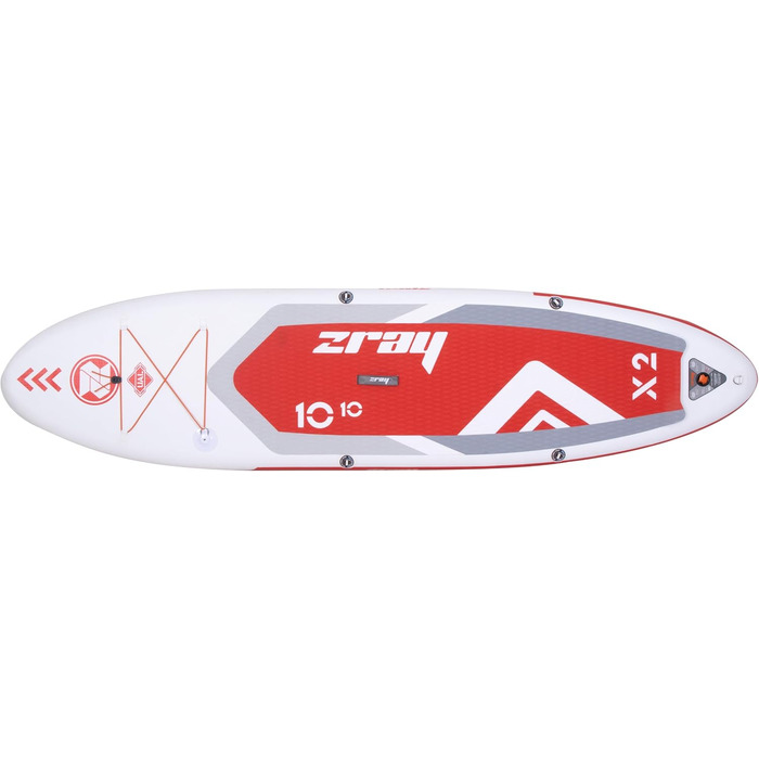 Надувна SUP-дошка Zray X2 330x81x15 см з веслом, насосом і сумкою, червона, Dropstitch