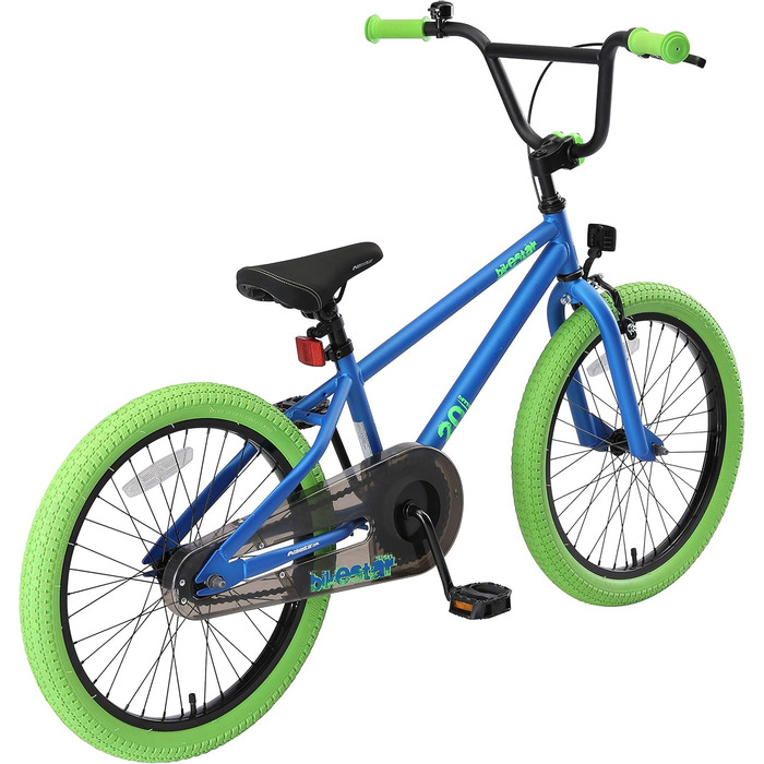 Дитячий велосипед BIKESTAR BMX для хлопчиків і дівчат від 3 до 6 років, 12/16/20 дюймів, синьо-зелений, тестування без ризику