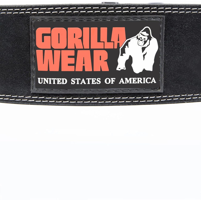 Пояс для підйому важких ваг Gorilla Wear, шкіряний, 4 дюйми, чорний