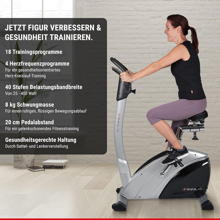 Велотренажер HAMMER Finnlo Ergometer Exum, антрацит/срібло, 3157