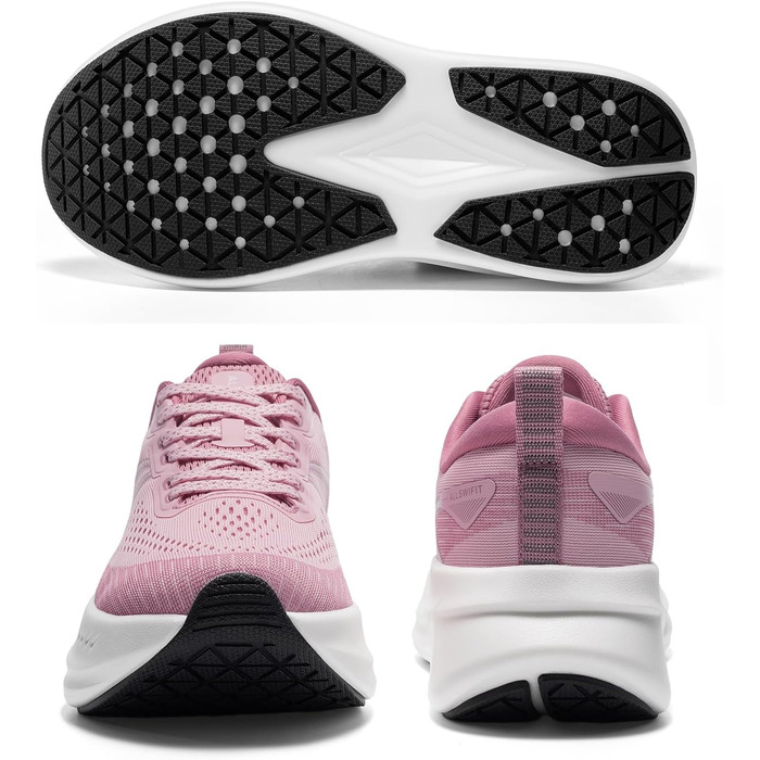 Жіночі кросівки Allswifit для бігу та фітнесу - рожеві, 40 EU, амортизація, нековзка підошва