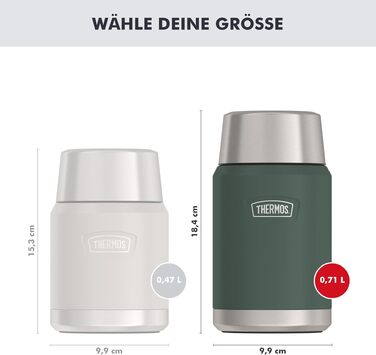 Термос для їжі Thermos ICON, 0.71 л, матовий лісовий (Forest Mat), збереження тепла до 14 годин