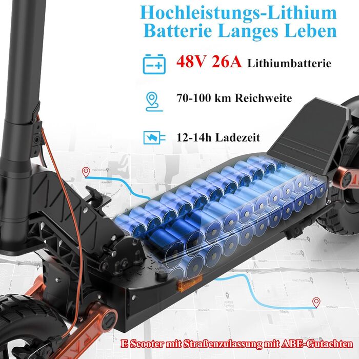 Електросамокат JOYOR S Серія, 40-90 км, 48/60V, 13/18/26Ah, подвійна амортизація, складаний, позашляховий, до 150 кг