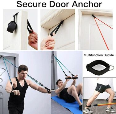 Гумові еспандери Resistance Bands 14 шт. для фітнесу та тренувань вдома – до 100 кг