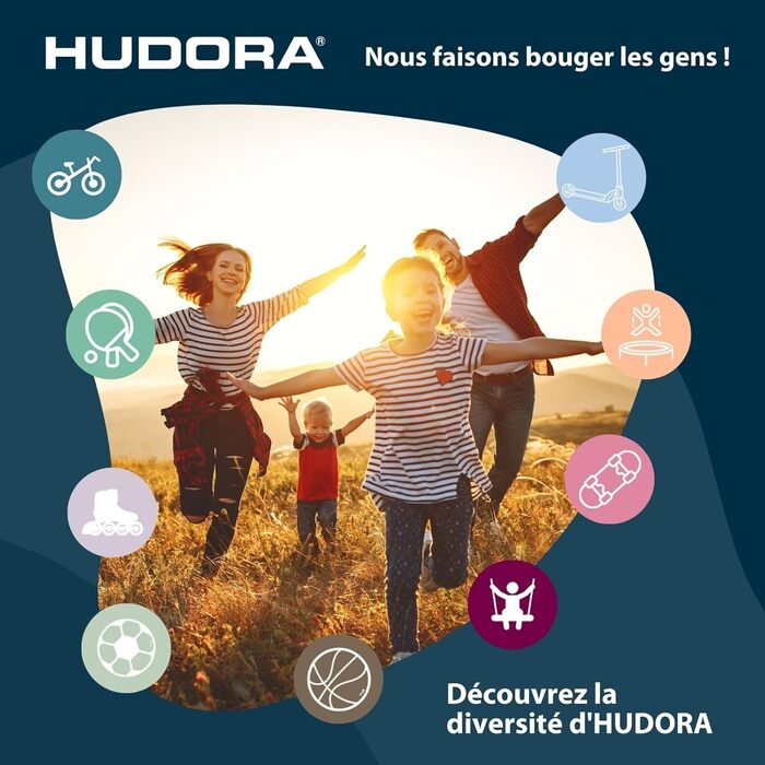 Самокат HUDORA BigWheel 215 алюмінієвий, до 100 кг, складаний, для дітей, підлітків та дорослих
