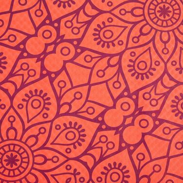 Йога мат SpoKey Mandala, 183x61x0.4 см, червоний, екологічний TPE, для йоги, пілатесу, фітнесу, гімнастики