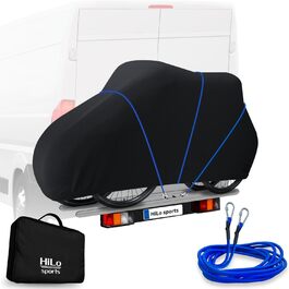 Водонепроникна захисна накидка для велосипедів та електровелосипедів HiLo для велотримачів - 6м мотузка, Ripstop 600D