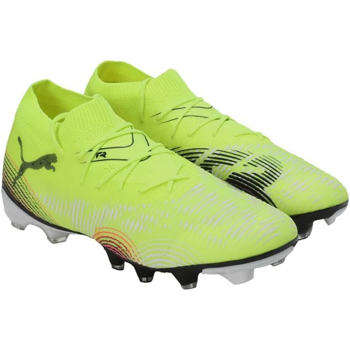 Жіночі футбольні бутси PUMA Future 8 Match Fg/Ag, 38 EU, Yellow Alert/Aged Silver/Sun Struck