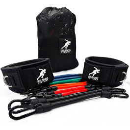 Kbands еспандери для ніг для швидкості та сили, з програмами Speed 101 і Agility FX, розміри для дітей, середнього та просунутого рівня
