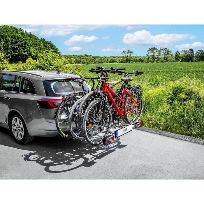 Велотримач EUFAB 11556 для фаркопу: Amber 4 - переноска на 4 велосипеда