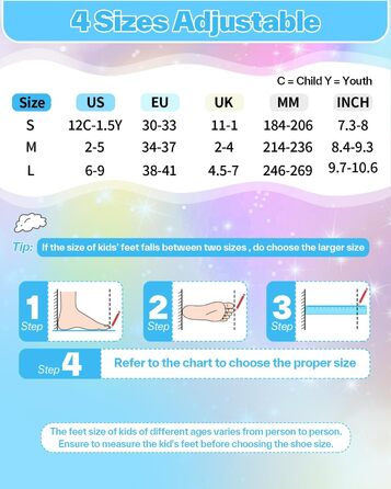 Дитячі ролики Inliner Sportneer, 30-41 розмір, комплект з 6 захисниками, LED, блакитний, для дівчаток та жінок